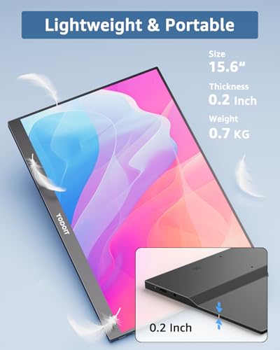 Yodoit PTM15 Portable Monitor For Laptop 1920×1080 15.6 Inch Fhd Travel Monitor Screen Ips Display thumb #1
