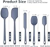 ChefAide 5 Pieces Silicone Spatula Set, Food Grade Rubber Spatula, Upgrade Strong Handle with Ergonomic Grip, Heat Resistant Up to 600°F for Nonstick Cookware, Cooking #1