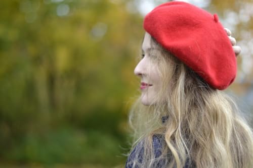 Boina de lana clásica para mujer, estilo francés miniatura 3
