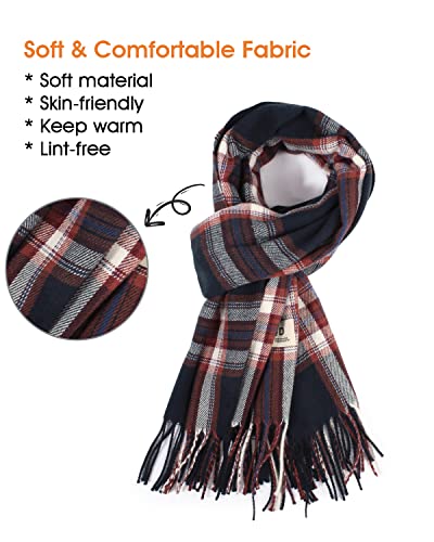 Women's Winter Scarf Large Warm Shawl Classic Tassel Plaid Oversized Scarves Thick Wraps2