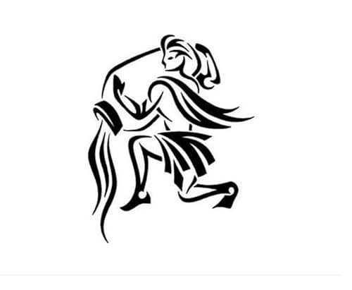 3i, Tatuagem temporária tribal signos zodiáco modelo COR:Preto Aquários