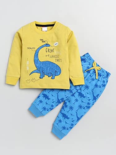 Image of BABA AND BABY Long Sleeves Round Neck T-Shirt and Pant Set for Baby Boys