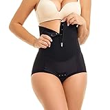 MOVWIN Postpartum Belly Wrap C Section Panties Belly Band Abdominal Compression Corset Girdle Shorts with Zipper Black