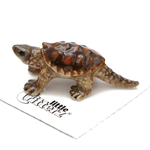 Little Critterz Snapping Turtle Jaws - Multicolour Home Deor Reptiles Miniature Porcelain Figurine #TOP22