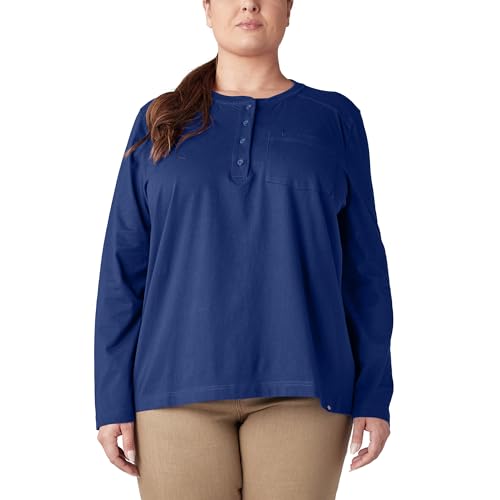 Camisa Henley Dickies Plus mujer solución en ropa duradera de algodón grueso tallas grandes