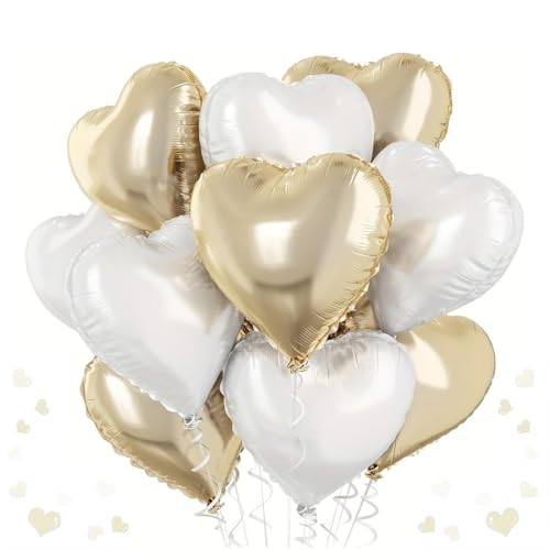 16 Pezzi Palloncini Foil Cuore, Palloncini a Forma di Cuore