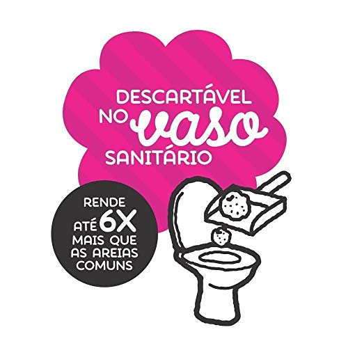 Areia Higiênica Hello Kitty Bio Fina Rosa para Gatos 2kg