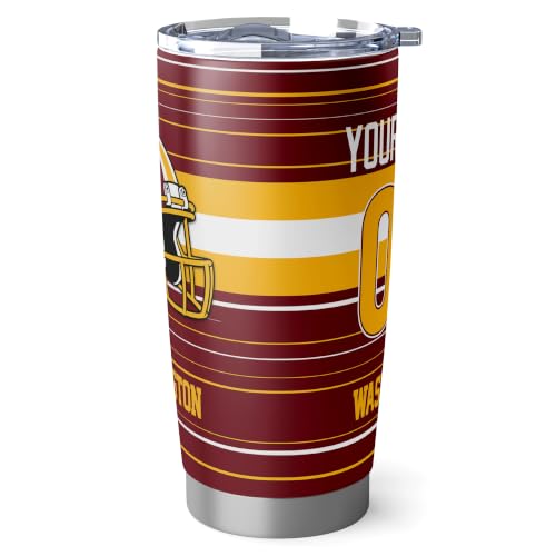 Image of W Tumbler 20oz Travel Mug Gifts Custom Name Number