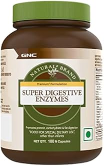GNC Super Digestive Enzymes | 100 Veg Capsules | Prebiotics & 11 Potent Enzymes | Reduces Bloating & Gas | Prevents Acidity & Indigestion | Maintains Regular Bowel Motions | Supports Healthy Gut