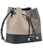 Calvin Klein womens Gabrianna Novelty Bucket Shoulder Bag, Grey Combo, One Size