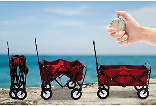 Zusammenklappbarer Gartenwagen für den Außenbereich, Parkwagen, Picknickwagen mit austauschbarer Abdeckung – Bild 3