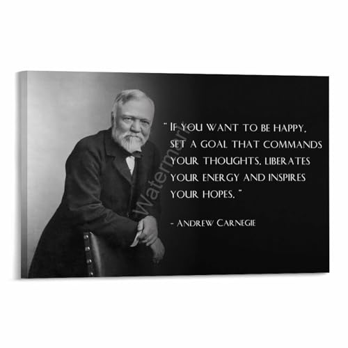 Andrew Carnegie Motivational Quote Poster (1) Canvas Painting Posters And