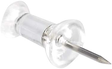 Miniatura 3 de Tienda Basics Pasadores de empuje cabeza de plástico transparente punta de acero paquete de 100