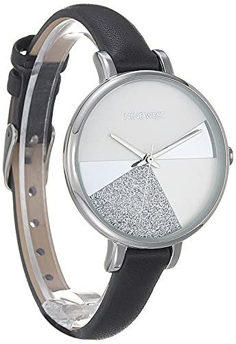 Nine West Women's Japanese Quartz Dress Watch With Faux Leather Strap, Gray, 10 (Model: Nw/2413Sigy) #TOP2