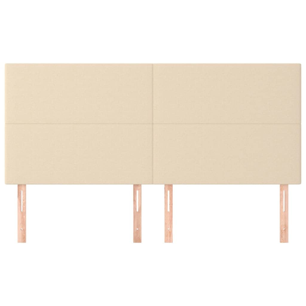 vidaXL Testiera Crema 180x5x118/128 cm Tessuto