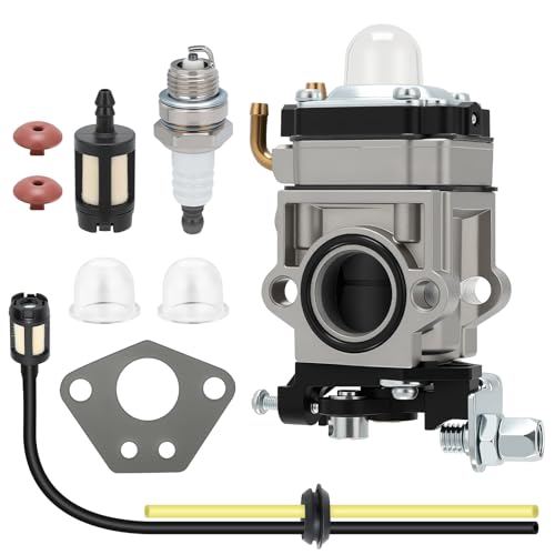 E-RFSEY Carburador para desbrozadora de 52 cc 49 cc 43 cc kit de carburador con junta, manguera, bujía y filtro de gasolina