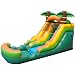 Pogo Bounce House Inflatable Water Slide, 12-Foot Tall, 21-Foot Long, 9-Foot Wide, Crossover Tropical Oasis Complete, with Included Blower, Stakes, Repair Kit, and Storage Bag
