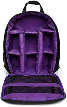 Waterproof SLR/DSLR Camera Backpack Shoulder Bag Travel Case For Canon Nikon Sony Digital Lens Medium, Purple