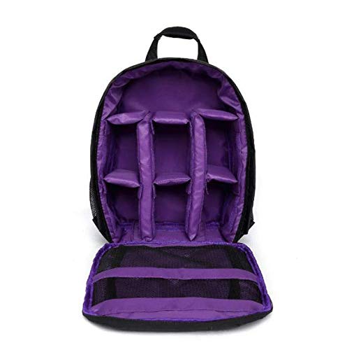 winvin Waterproof SLR/DSLR Camera Backpack Shoulder Bag Travel Case For Canon Nikon Sony Digital Lens (Medium, Purple) by winvin - Used condition - US$22.18