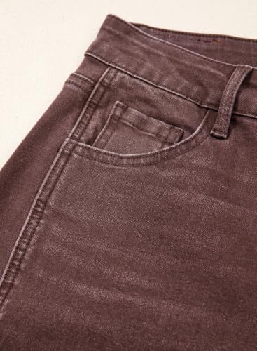 Image of Sidefeel Barrel Jeans for Women High Waisted Wide Leg Baggy Stretchy Trendy Raw Rolled Hem Capri Cropped Ankle Denim Pants