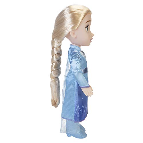 Disney Frozen 2 ELSA Reisepuppe, 35 cm große Puppe mit vom Film inspiriertem Kult-Modekleid, Stiefeln und Langen geflochtenen Haaren für zusätzlichen Spielspaß, für Mädchen ab 3 Jahren