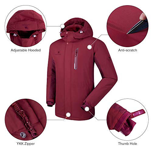 CAMEL CROWN Ski Jacket Men Waterproof Warm Cotton Winter Snow Coat