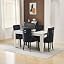 Black Knocker Velvet Chairs