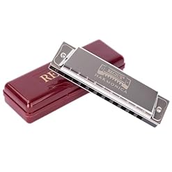 Harmonica Key of C, 10 Holes Diatonic, Professional Tone, Blues & Folk, Durable Design with Protective Case for Professional Player & Beginner, Gift for Family, Friends, Adult, Students - Les Beatles, Paul McCartney, John Lennon, RIngo Starr, George Harrison