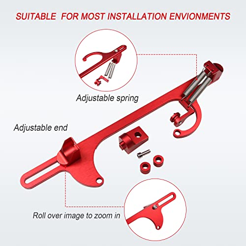 Wowyzl Throttle Cable Bracket For 4150 4160 Series Adjustable Aluminum Carburetor Bracket (Red) #TOP4