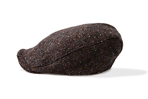 Boyne Valley Knitwear Irish Wool Flat Cap for Men's Wool Hat (Brown Salt&Pepper, Small)