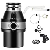 Goplus EP24064 Compact Continuous Feed Household Food Waste Disposal, Black