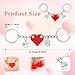 Imagen de Ouligay Llaveros para parejas regalo de corazón a juego para novio