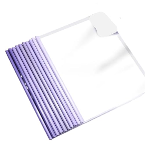 Pochettes transparentes A4 à tige épaisse violette anti-glisse pour vos documents
