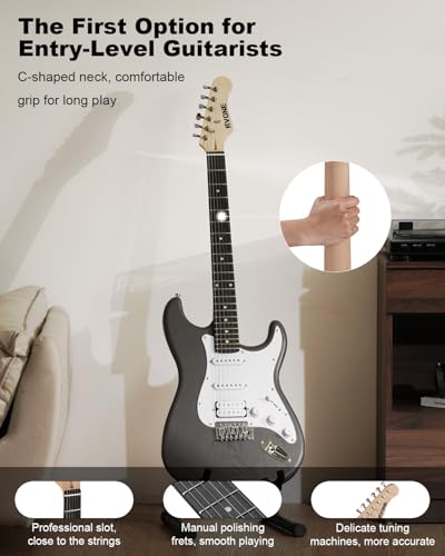 RST-150 39" Beginner Electric Guitar Kit with Amplifier (2-Black)