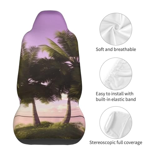 Housse de siège avant de voiture de luxe Tropical Tree au design raffiné et durable - 7
