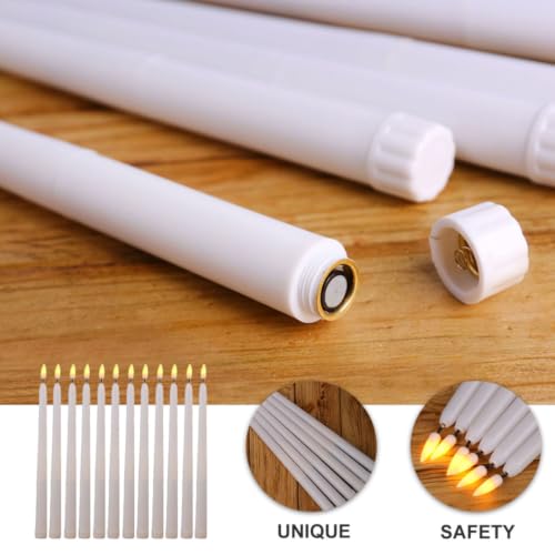 Velas LED para evitar manchas de cera en centros de mesa de restaurantes Healeved 5