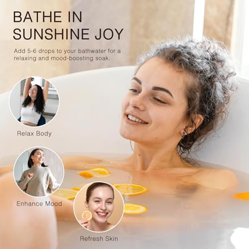 Image of Sweet Orange Essential Oil for Skin, Massage, Aromatherapy Diffuser | Pure and Natural, Sweet Orange Oil for Home, Meditation, Air Freshener, DIY Candle and Soap Making, 100ML / 3.38 fl oz