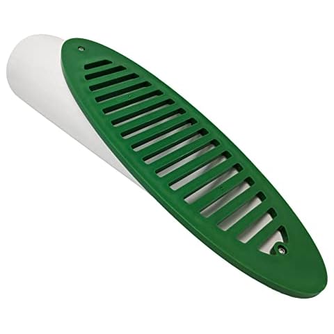 PumpSpy Yard Drain Emitter - Angled Drain Emitter for Sump Pump Discharge & Gutter Downspout Extensions - Sloped Grate Design Cover Used as Inlet or Outlet Drainage - Compatible w/ 4-Inch Connections Cover
