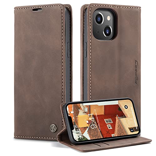 KZB Funda Libro para iPhone 14, Cartera Cuero PU Magnética