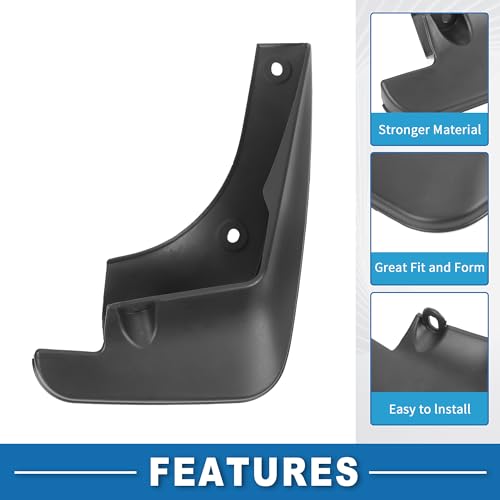 Image of Mud Flap Splash Guard with Mount Accessories Front & Rear Side Mud Guard for Toyota Camry Sedan 1997-2001 (Set of 4), 31x27x14cm, Black