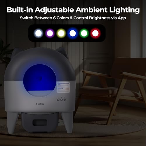 Self Cleaning Litter Box Automatic: Extra Large Self-Cleaning for Multiple Cats - APP-Controlled with Smart Sensors - Odor-Free - Safety Protection - Low Noise with Anti-Track Mat - Image 6
