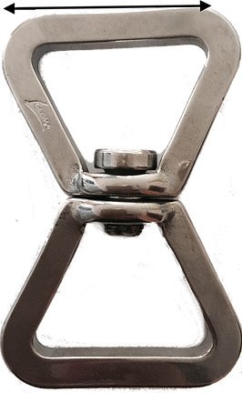 Nautos Stainless Steel Swivel Double Triangle 28mm and 37mm Length (28mm)