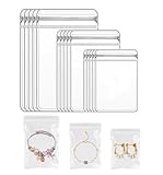 Croshuki 30pcs 3 Sizes Clear Jewelry Organizer Earring Ring Necklace Storage Bags Travel, Anti Tarnish Protect Jewelry