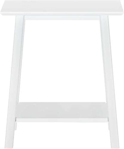 Miniatura 5 de Plank+Beam Mesa auxiliar de madera con almacenamiento, mesas auxiliares modernas de mediados de siglo para sala de estar, mesita de noche pequeña de