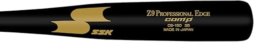 Miniatura 8 de SSK Z9 Professional Edge Comp Coaches - Bate de madera Fungo de 33 pulgadas, 35 pulgadas, 37 pulgadas, béisbol y sóftbol, más de 22 colores, Negro