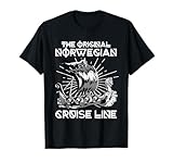 DIE URSPRÜNGLICHE NORWEGISCHE KREUZFAHRTLINIE Wikingerschiff T-Shirt