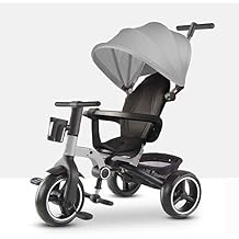 Tricycle Trike Kid Foldable Stroller Trike Beginner Sunshade 4 in 1 Tricycle 1-6 Years Old Boys Girls Tricycle Birthday Gift 3 Colors Color Red Gray