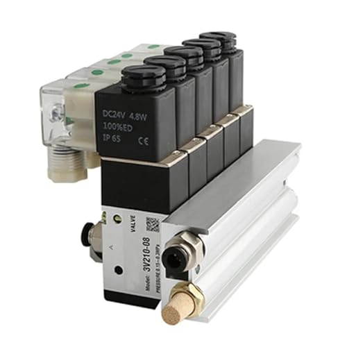 Raccords 8mm pour bloc électrovanne pneumatique 3 ports avec silencieux - 7