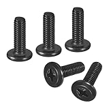 uxcell 20Pcs M4-0.7 x 12mm Flat Round Head Machine Screws, 304 Stainless Steel Phillips Drive Machine Screw, Full Thread, Black Oxide, Furniture Screw Connection Bolt Screw