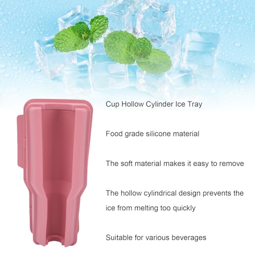 Bandeja para cubitos de hielo de silicona cilindro hueco miniatura 3